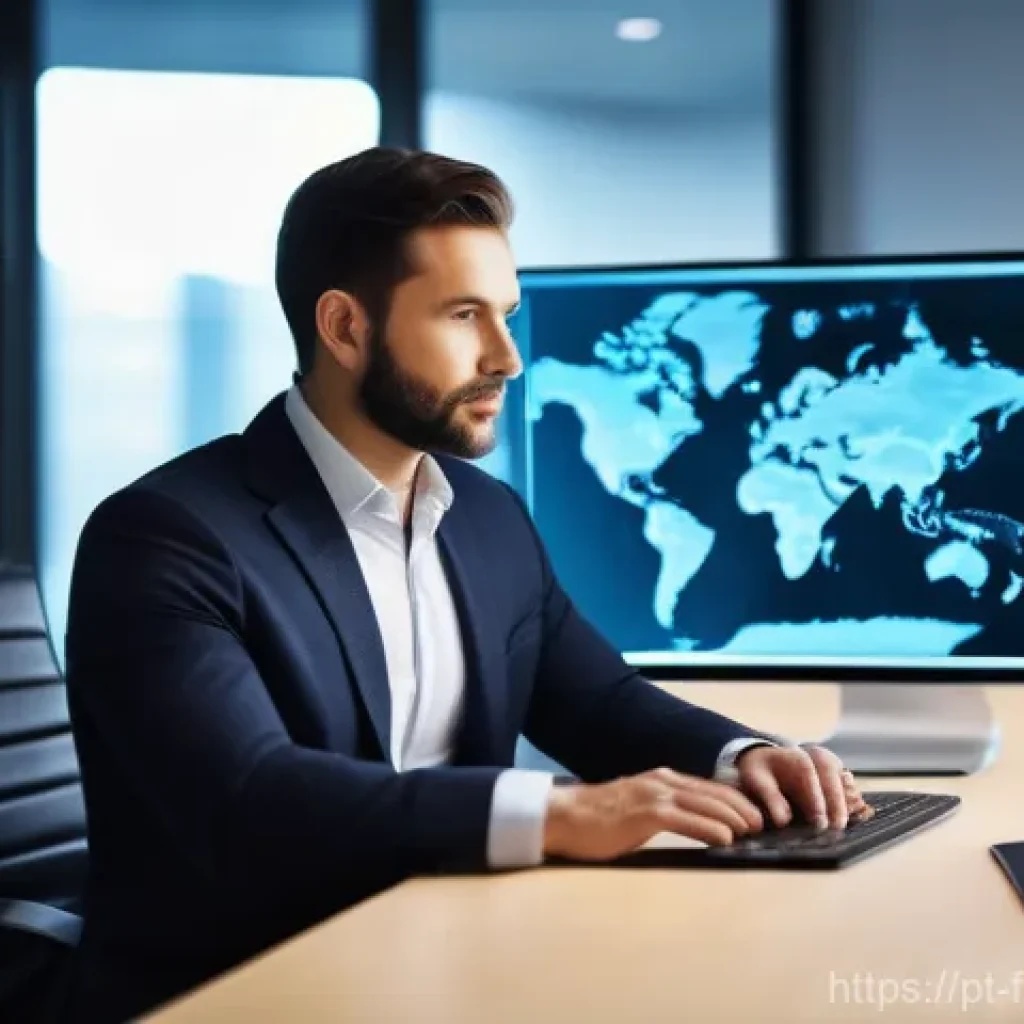 주식 투자 AI 챗봇 서비스 - **Prompt:** A modern, professional investor, appearing to be in their late 30s to early 40s, with a ...