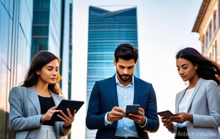 핀테크 빅데이터 분석 기술 - **Prompt:** A dynamic, high-tech financial cityscape at dusk, with sleek skyscrapers representing ma...