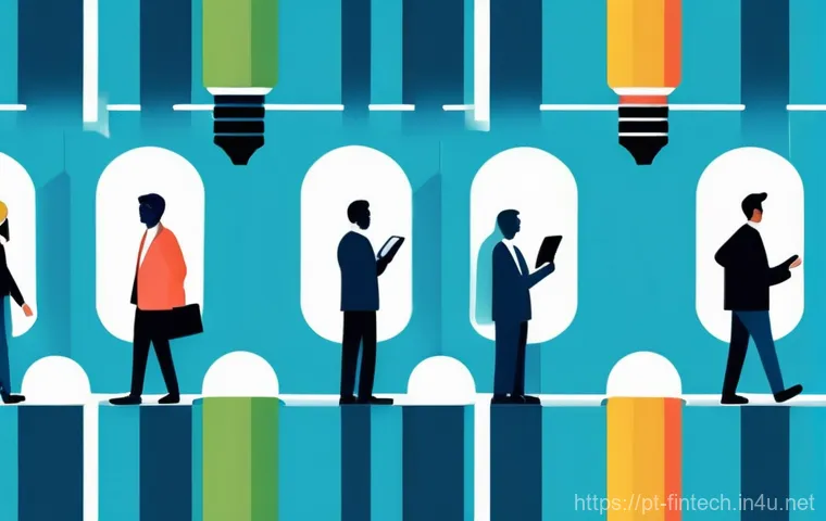 P2P 대출 금융 기술 - **Prompt for "Direct Connection and Democratization of Finance":**
    A vibrant, modern digital ill...